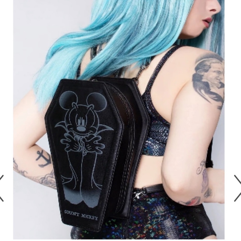 Loungefly Count Mickey Mouse Mini Coffin Vampire Dracula backpack NEW